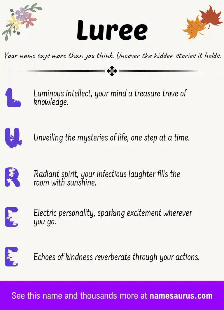 Acrostic poem about Luree.