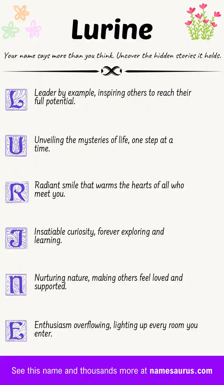 Acrostic poem about Lurine.
