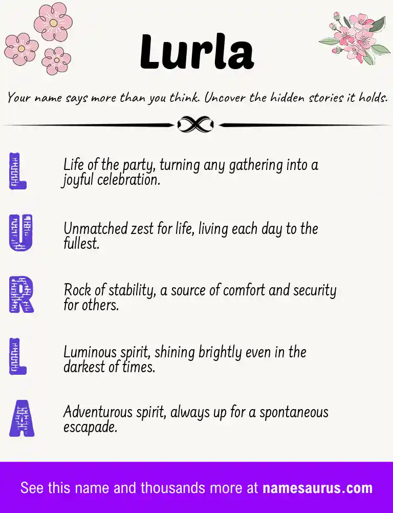 Acrostic poem about Lurla.