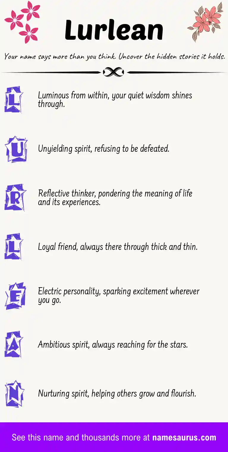 Acrostic poem about Lurlean.