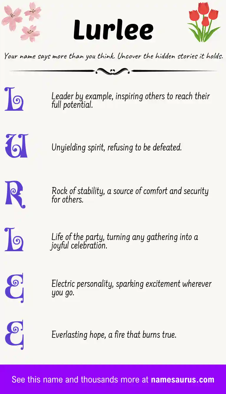 Acrostic poem about Lurlee.