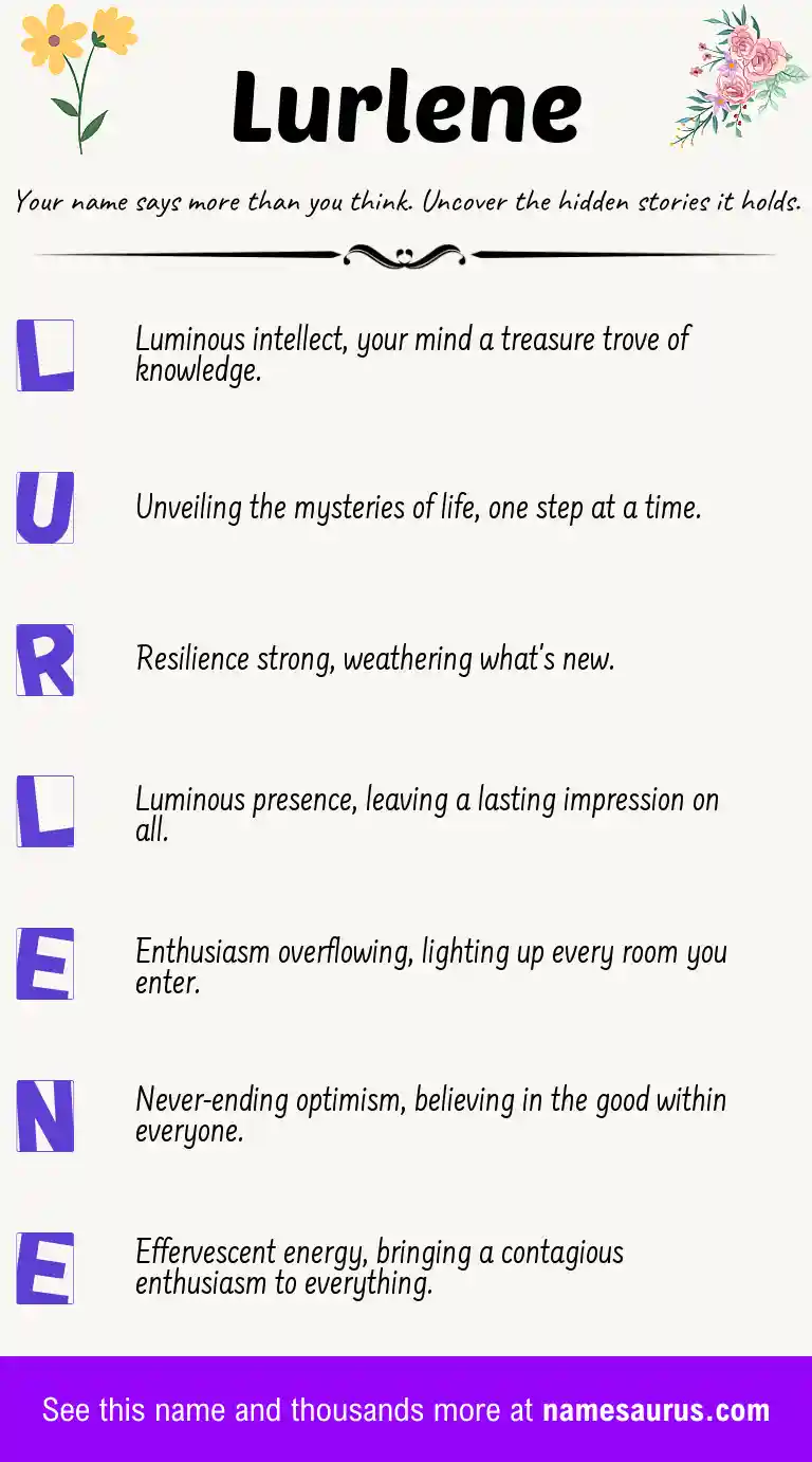 Acrostic poem about Lurlene.