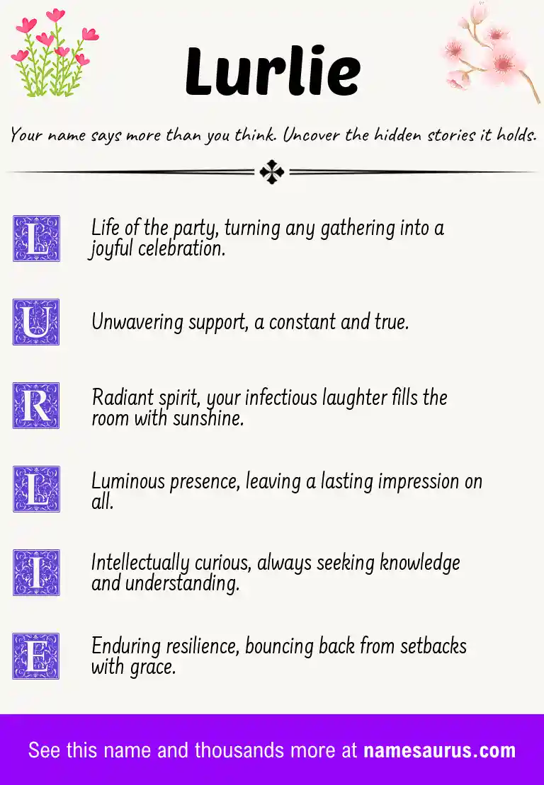 Acrostic poem about Lurlie.