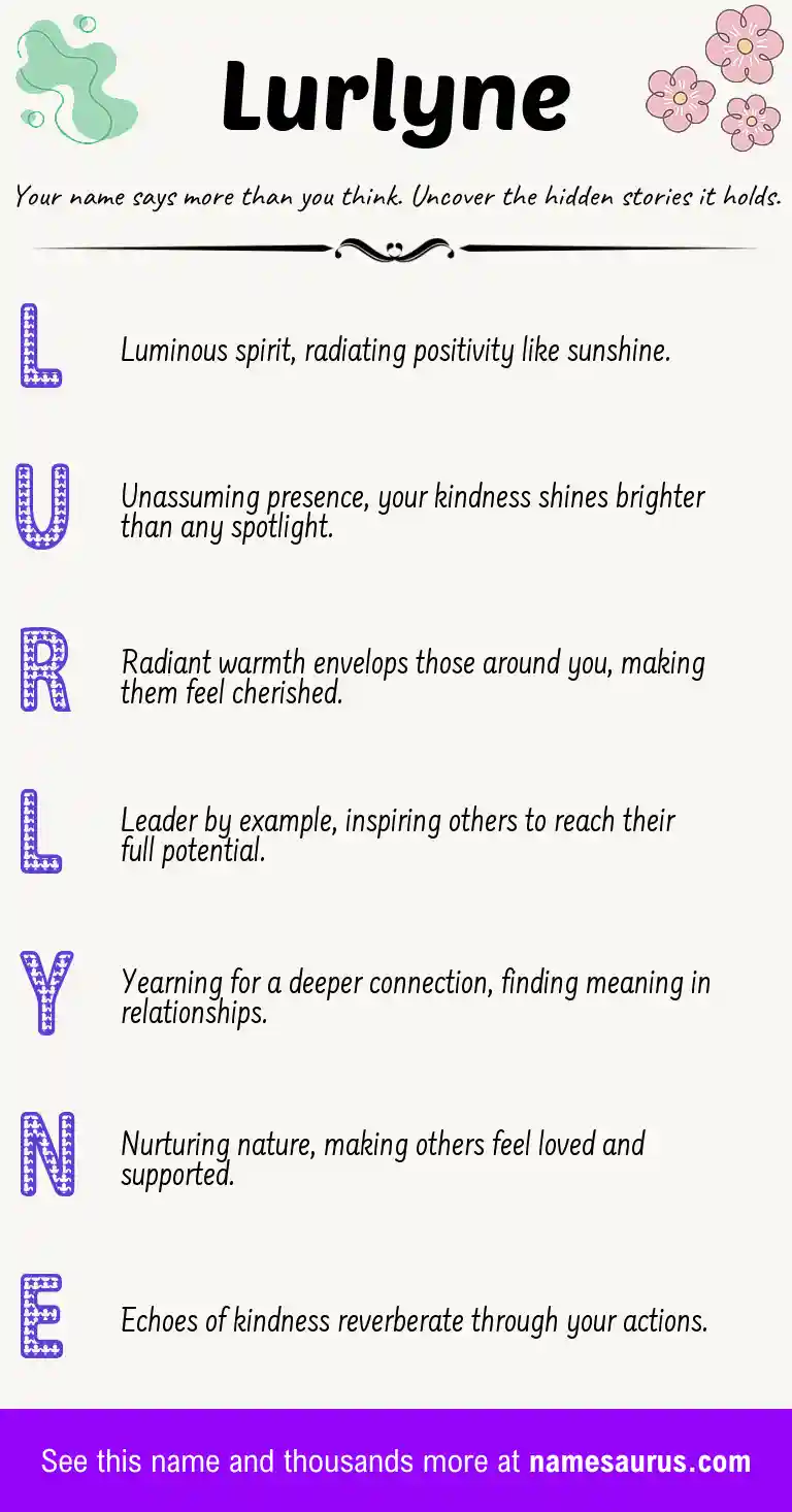 Acrostic poem about Lurlyne.