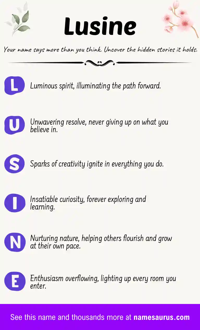 Acrostic poem about Lusine.
