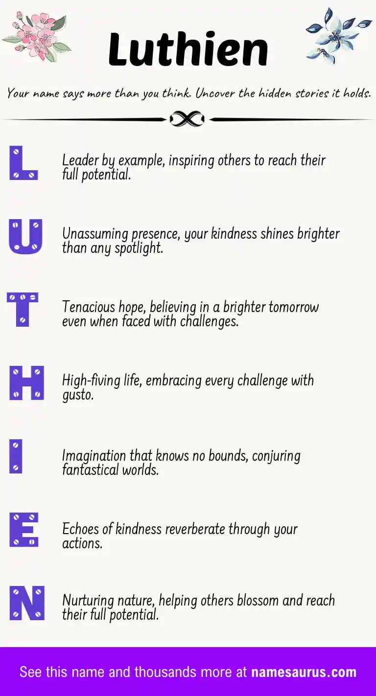 Acrostic poem about Luthien.