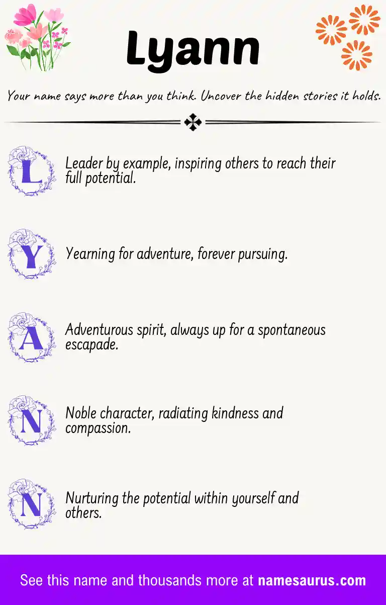 Acrostic poem about Lyann.