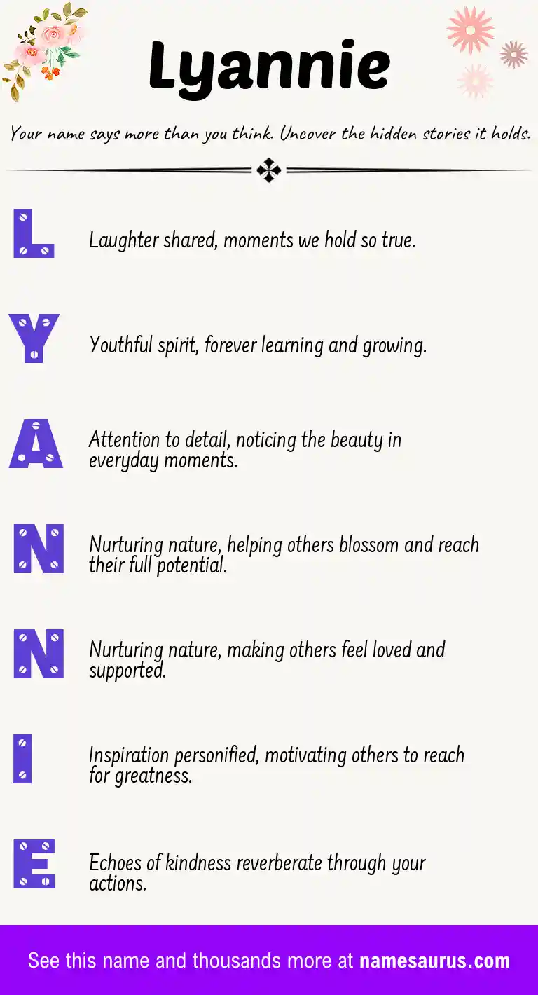 Acrostic poem about Lyannie.