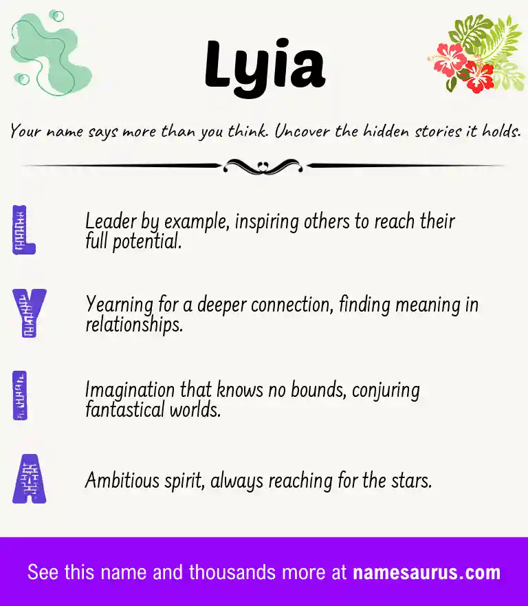 Acrostic poem about Lyia.