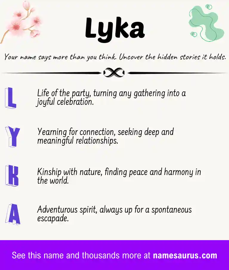 Acrostic poem about Lyka.