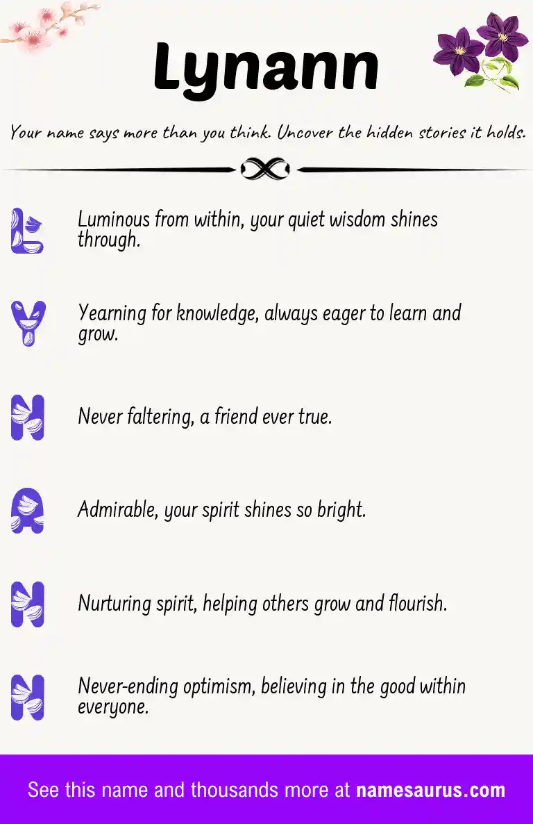 Acrostic poem about Lynann.