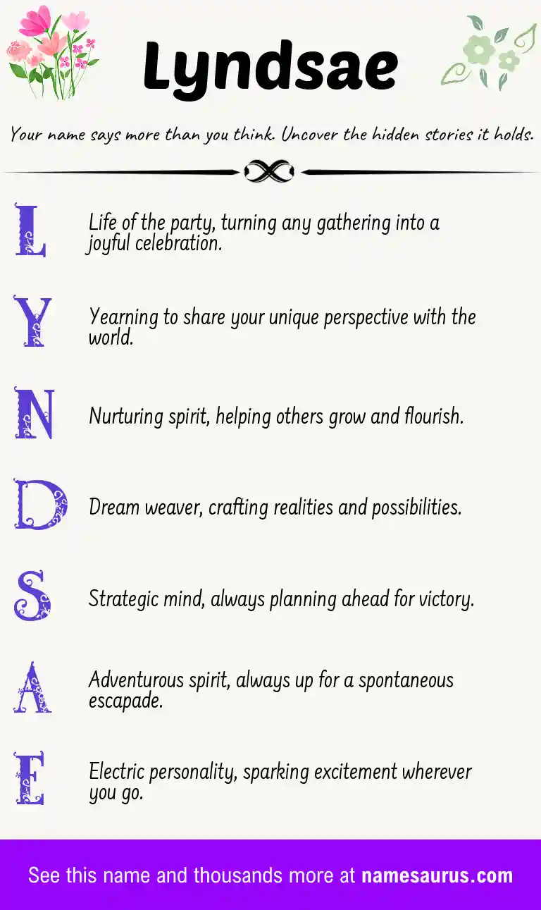 Acrostic poem about Lyndsae.