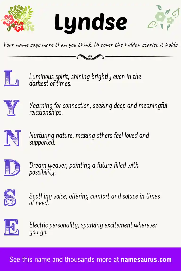 Acrostic poem about Lyndse.