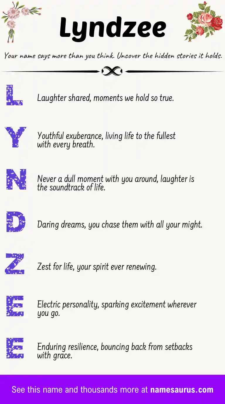 Acrostic poem about Lyndzee.