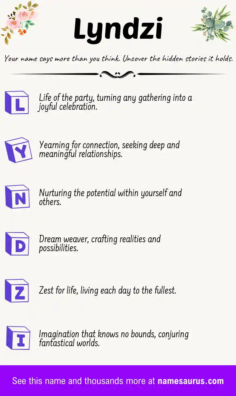 Acrostic poem about Lyndzi.
