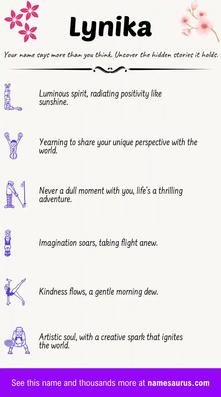Acrostic poem about Lynika.