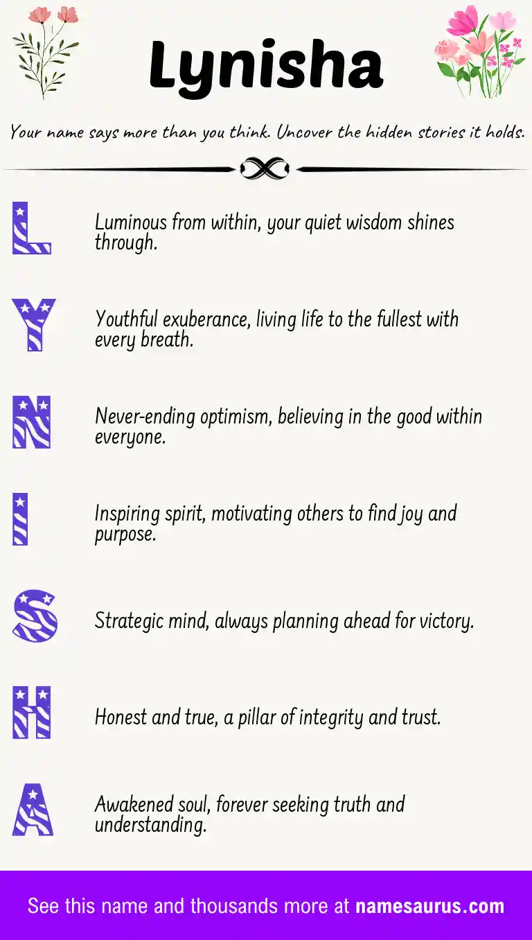 Acrostic poem about Lynisha.