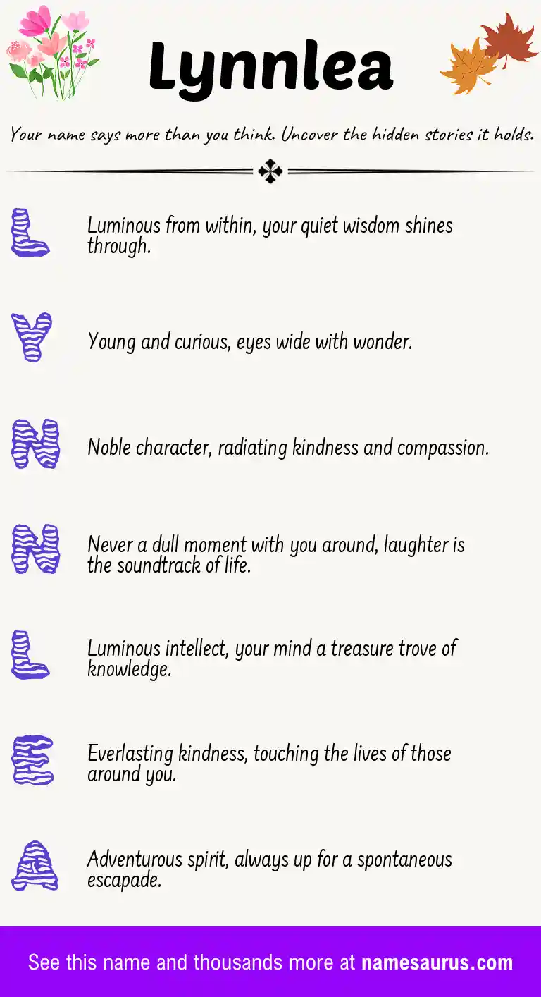 Acrostic poem about Lynnlea.