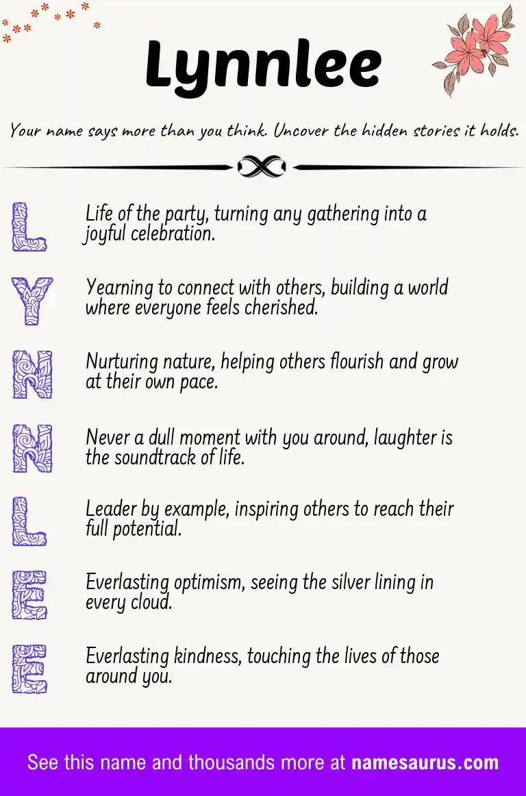 Acrostic poem about Lynnlee.