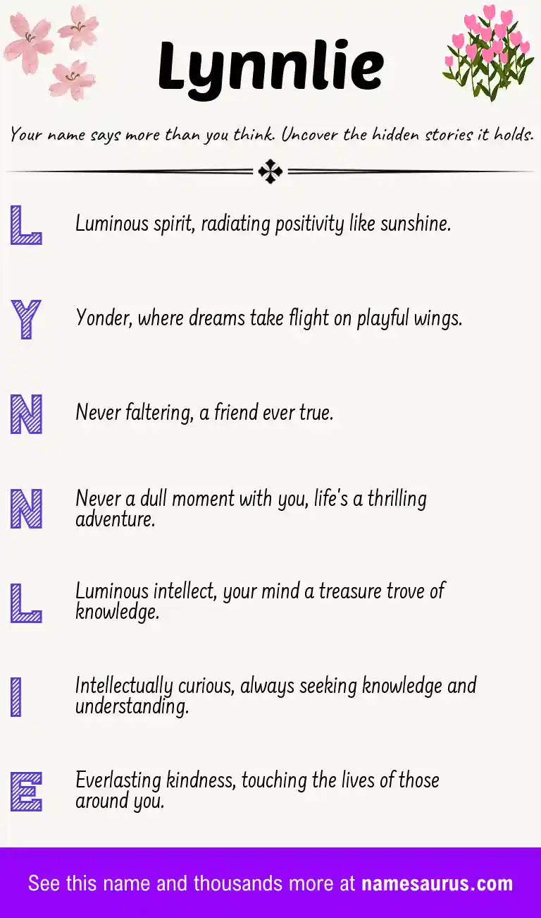 Acrostic poem about Lynnlie.