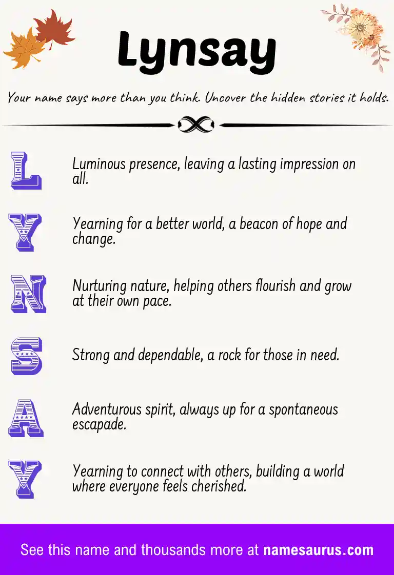 Acrostic poem about Lynsay.