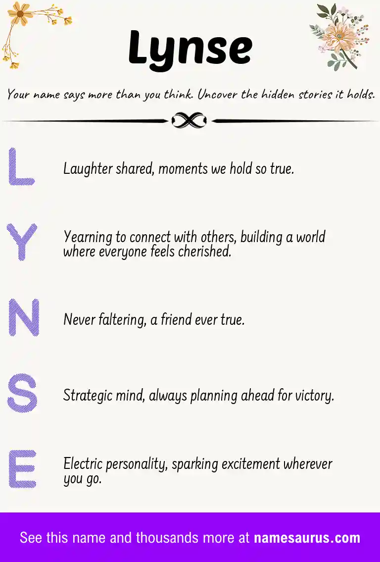 Acrostic poem about Lynse.