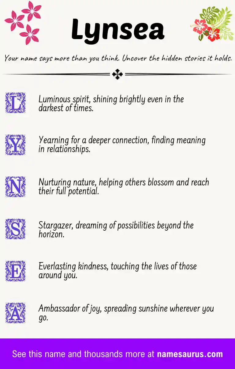 Acrostic poem about Lynsea.