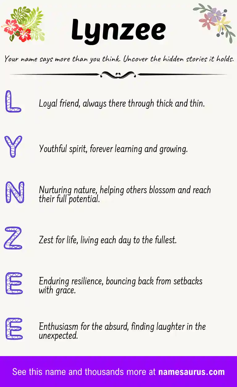 Acrostic poem about Lynzee.