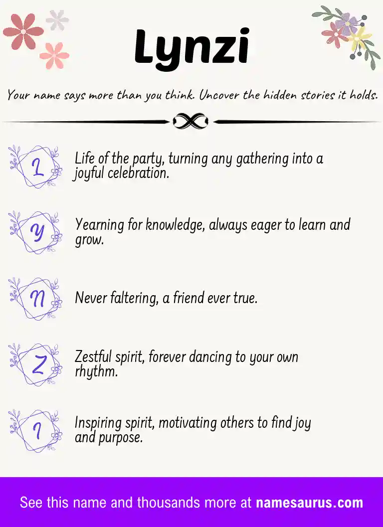 Acrostic poem about Lynzi.