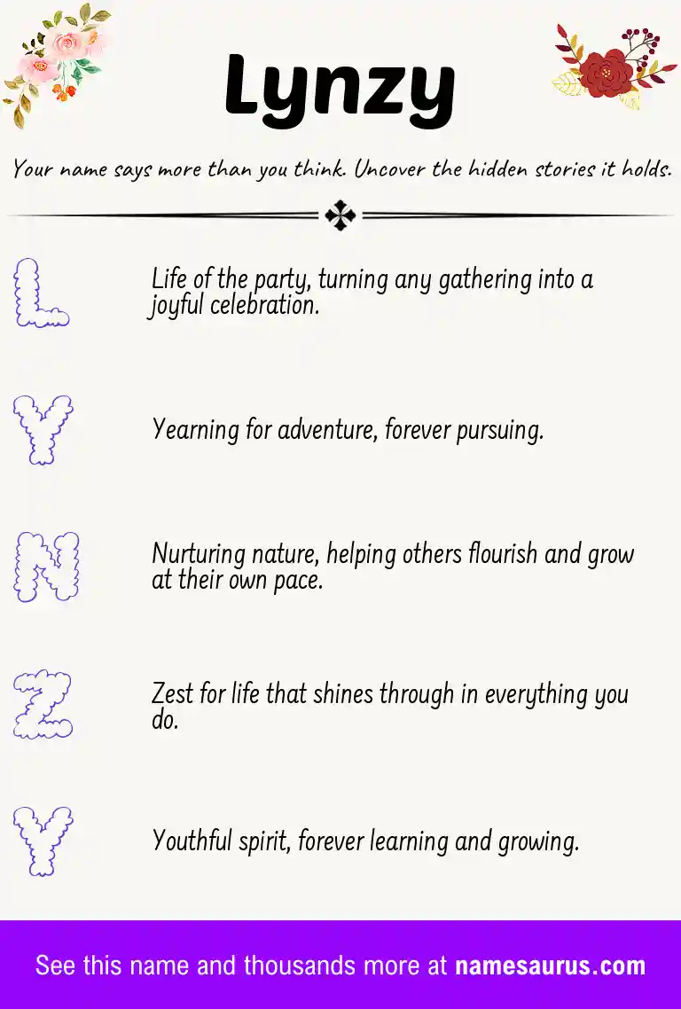 Acrostic poem about Lynzy.