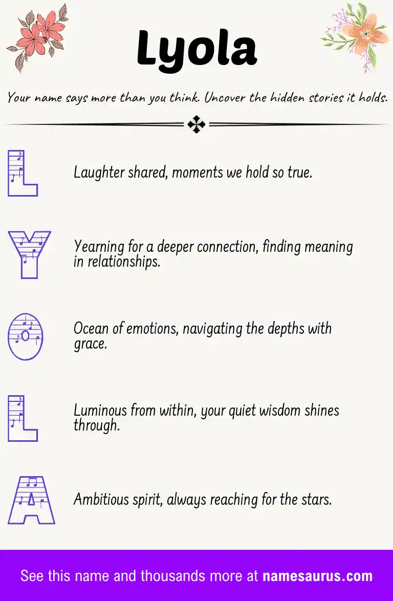 Acrostic poem about Lyola.