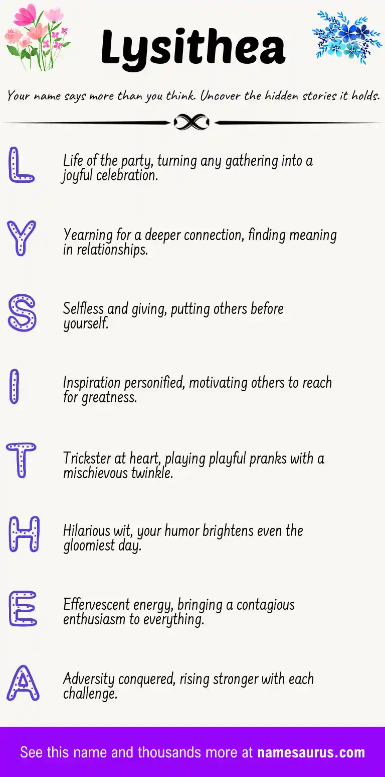 Acrostic poem about Lysithea.