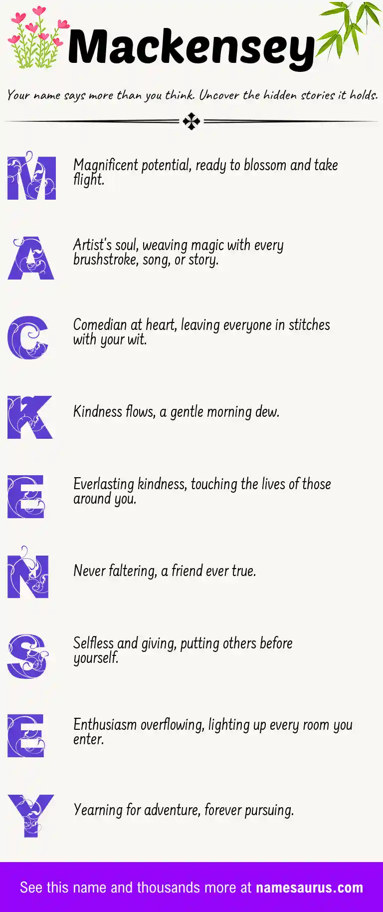 Acrostic poem about Mackensey.