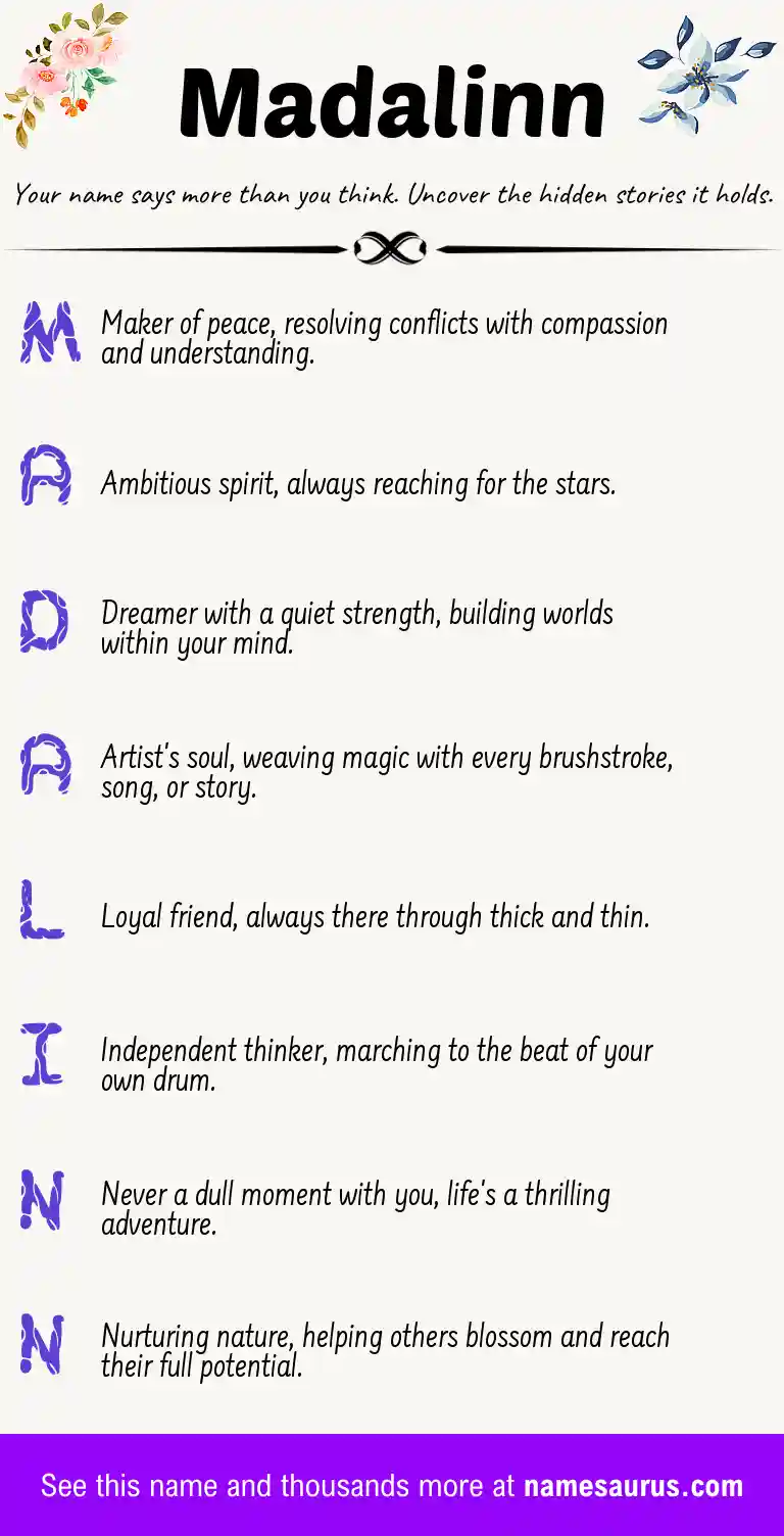 Acrostic poem about Madalinn.