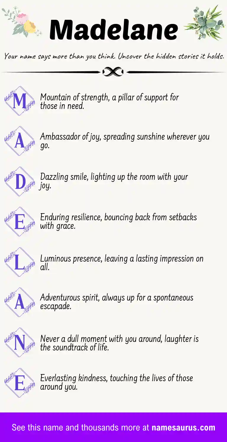 Acrostic poem about Madelane.