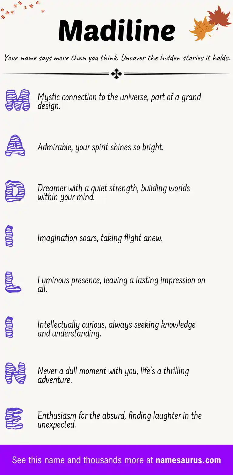 Acrostic poem about Madiline.