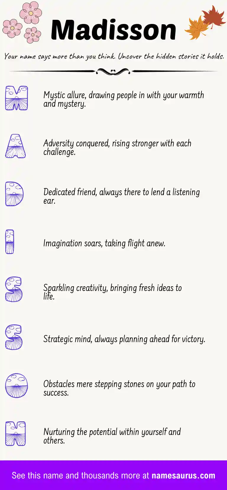 Acrostic poem about Madisson.