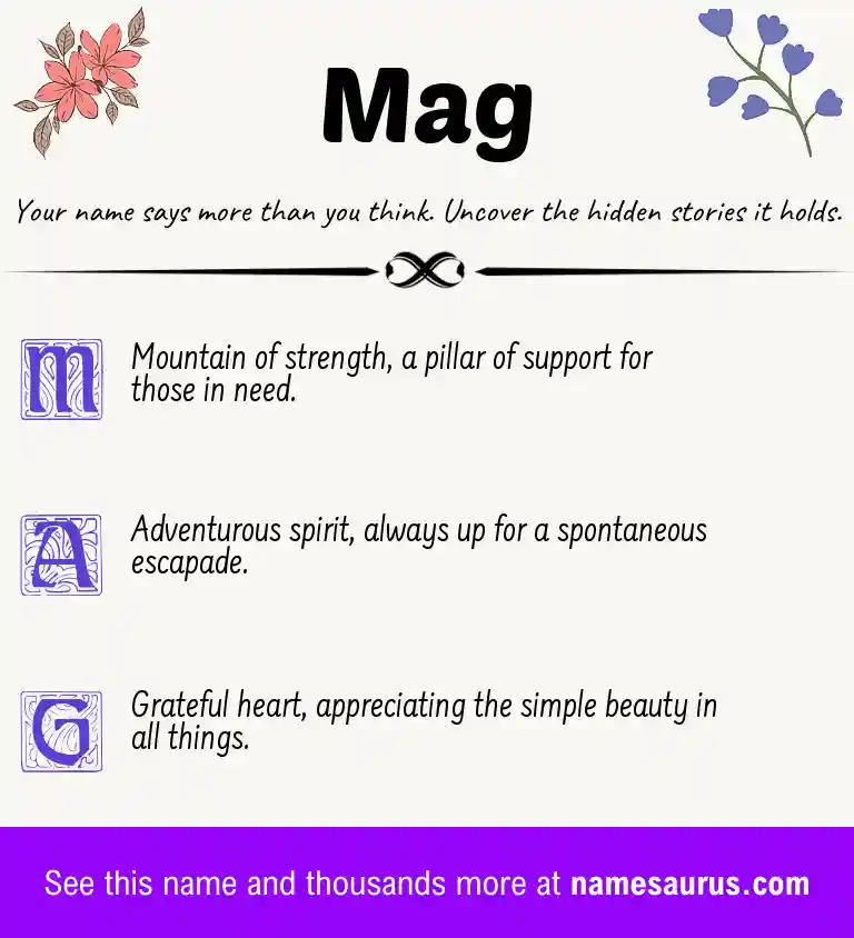 Acrostic poem about Mag.