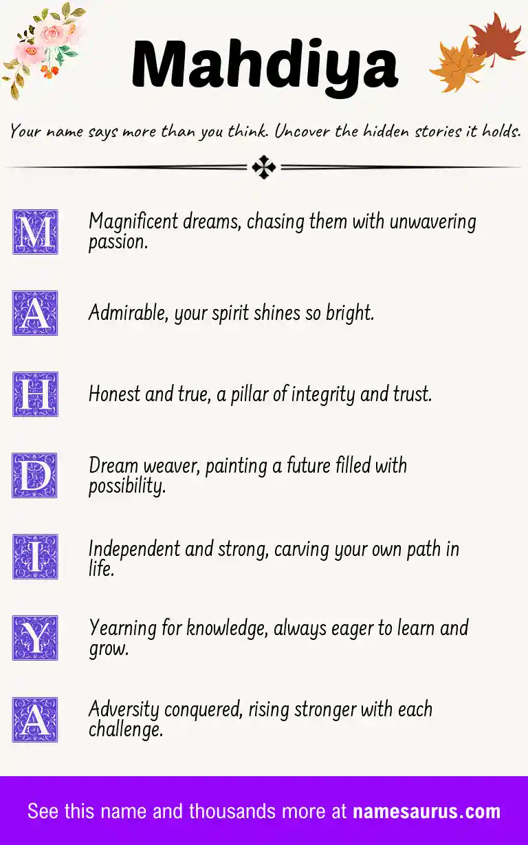 Acrostic poem about Mahdiya.