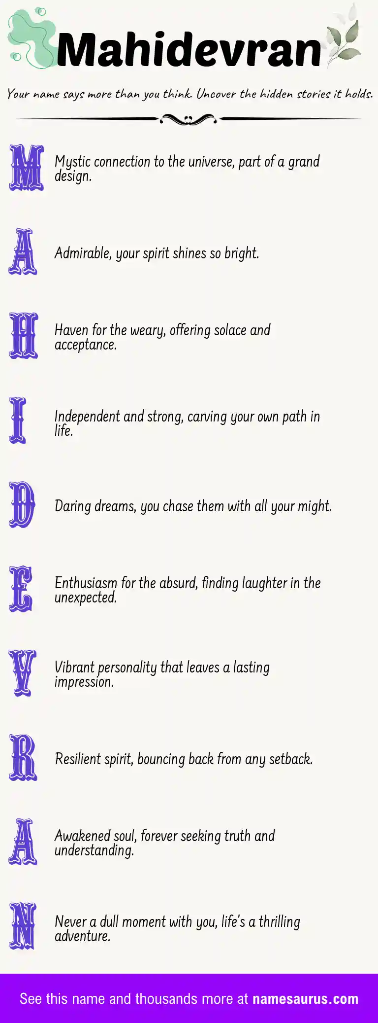Acrostic poem about Mahidevran.