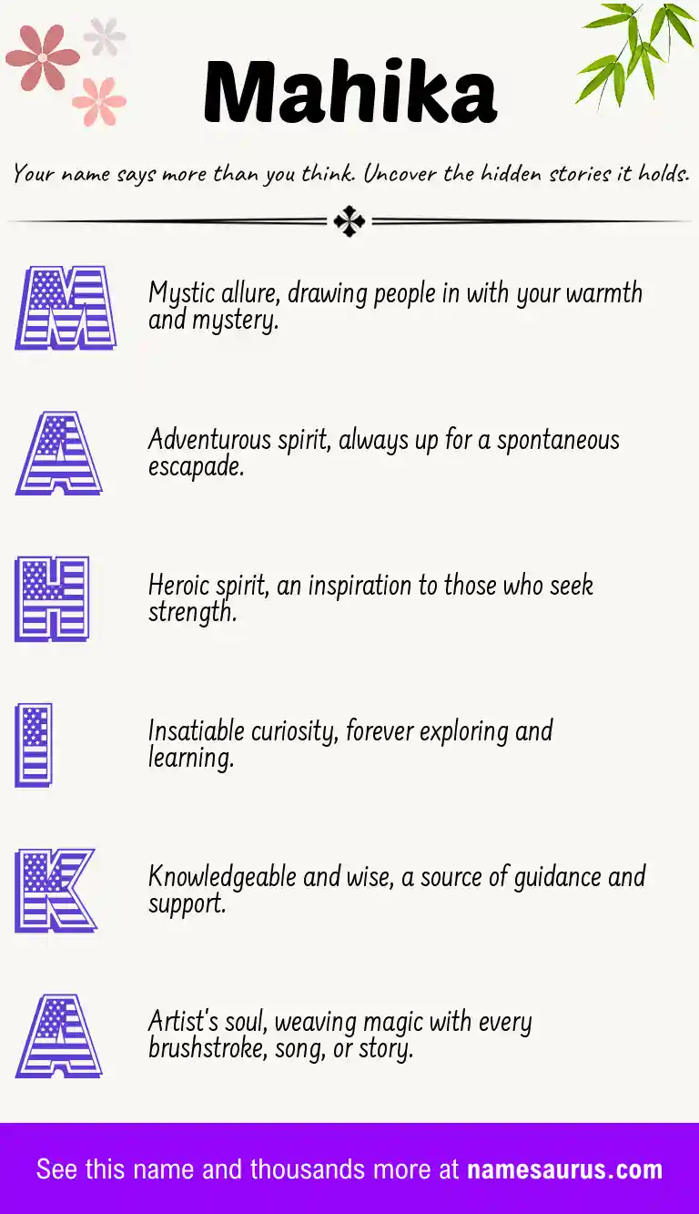 Acrostic poem about Mahika.
