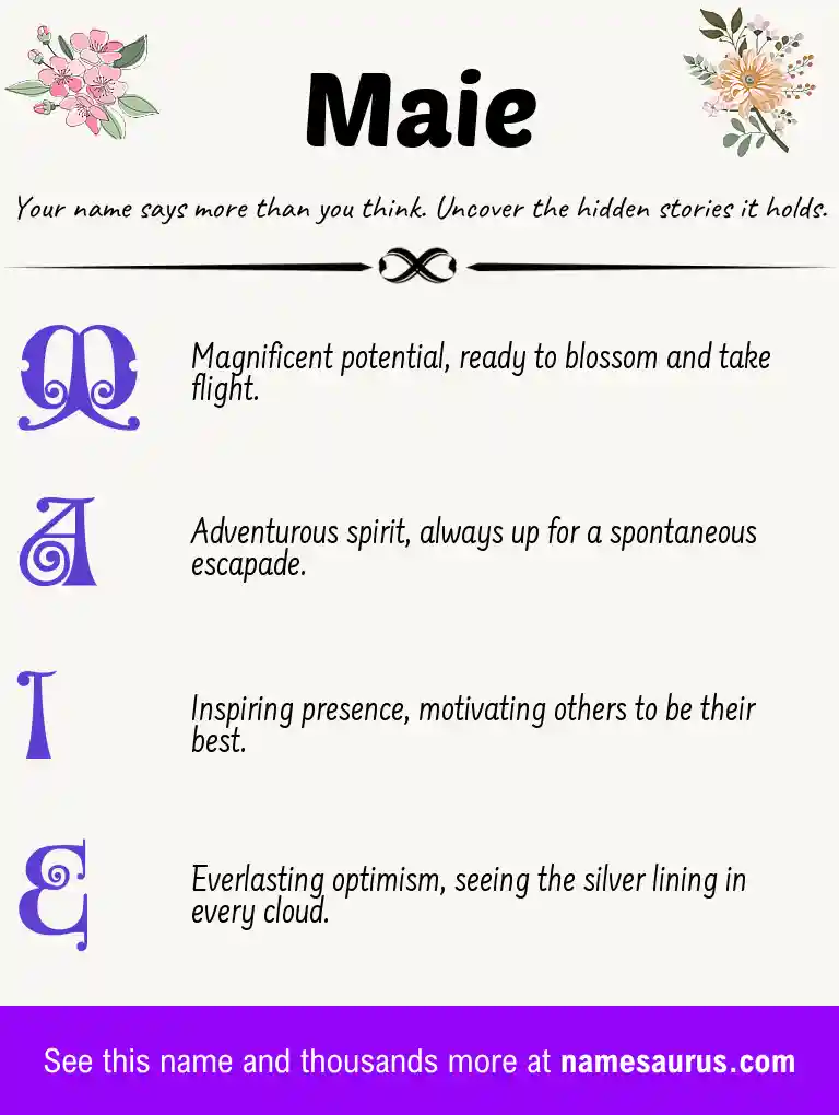 Acrostic poem about Maie.