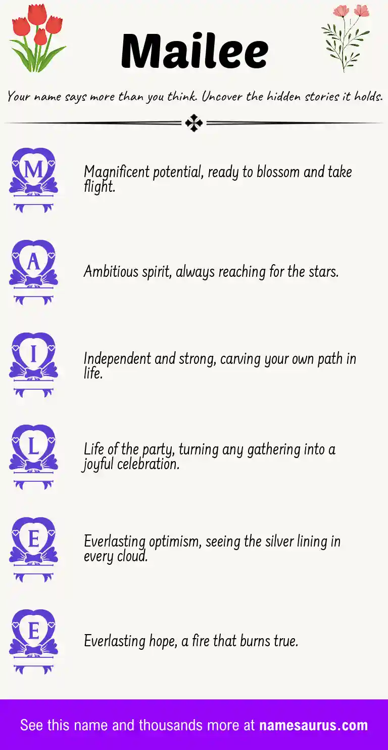 Acrostic poem about Mailee.