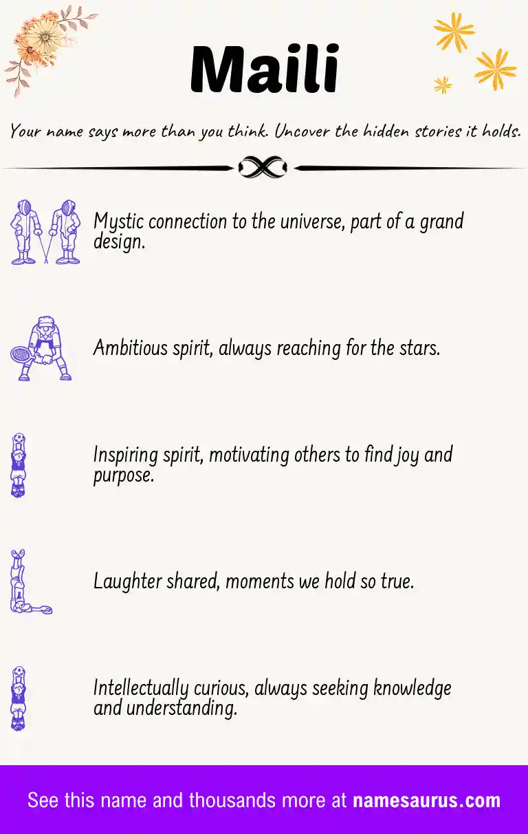 Acrostic poem about Maili.