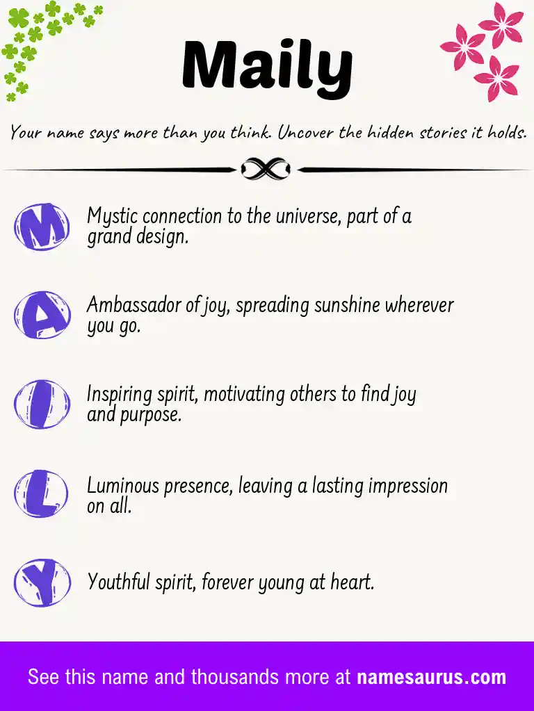 Acrostic poem about Maily.