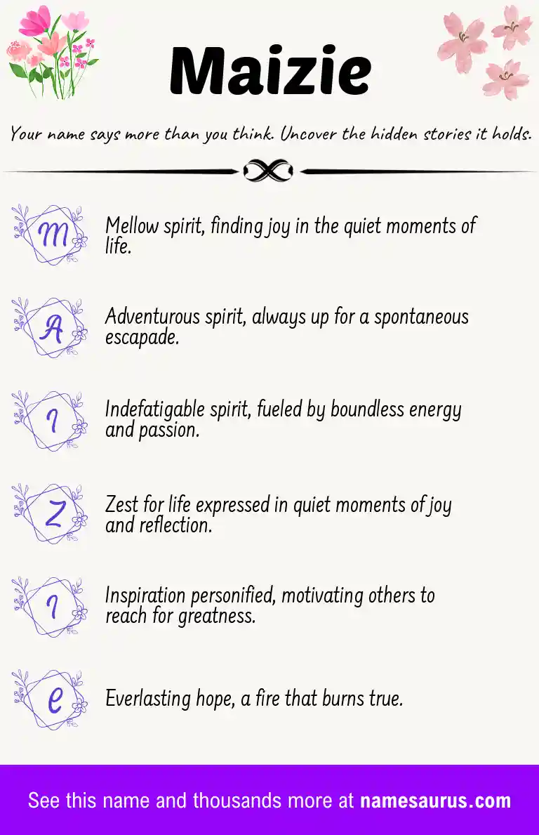 Acrostic poem about Maizie.