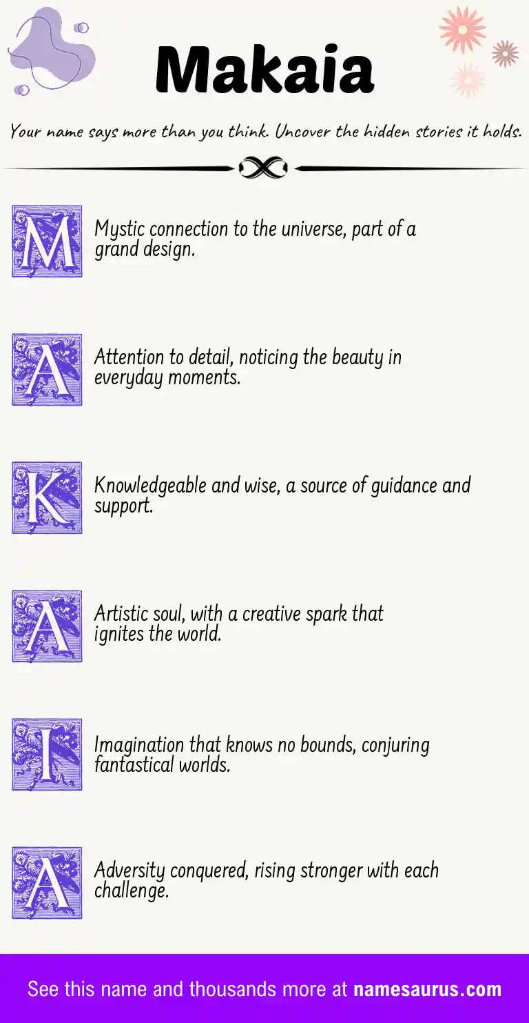 Acrostic poem about Makaia.