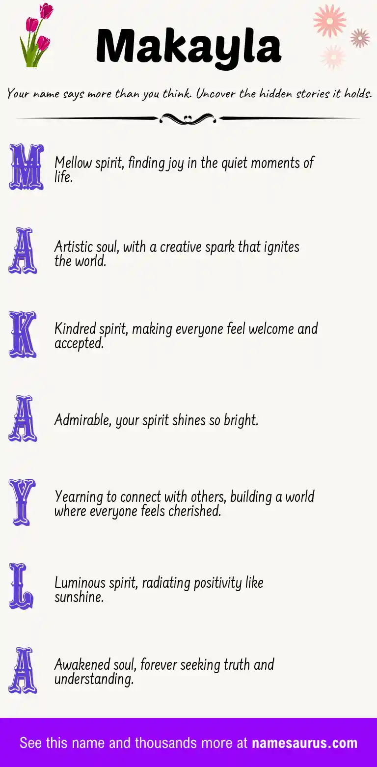Acrostic poem about Makayla.