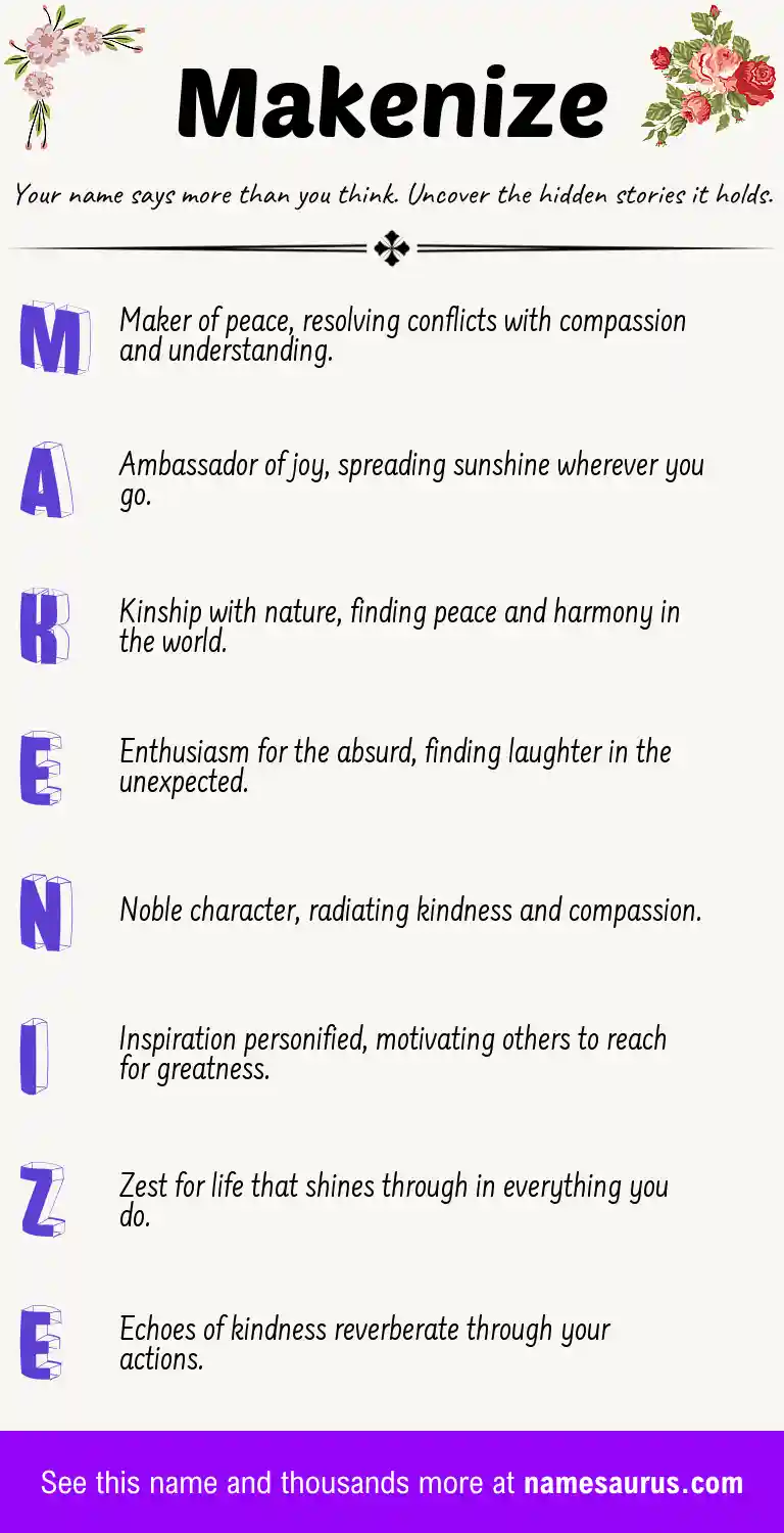 Acrostic poem about Makenize.