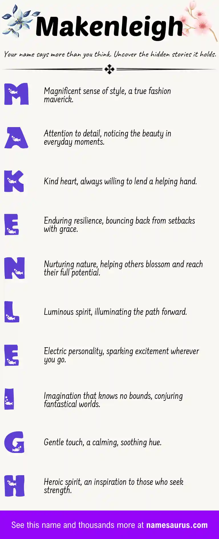 Acrostic poem about Makenleigh.